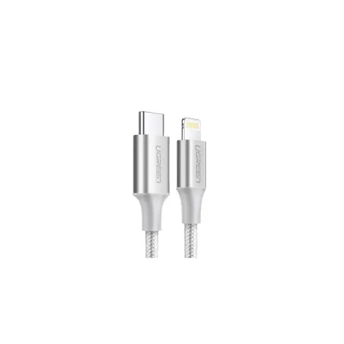 Kabel UGREEN, Lightning na Type-C 2.0 (M), srebrni, 1m