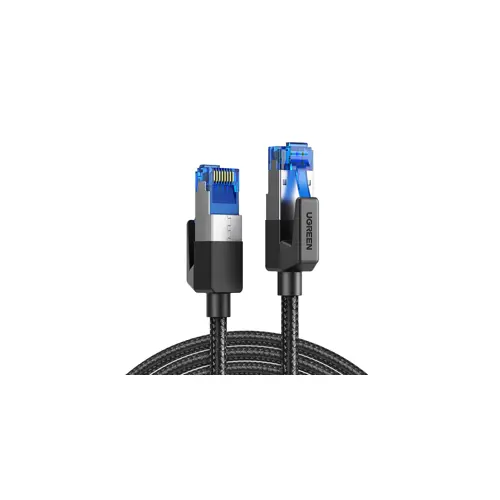 Kabel UGREEN, Patch, CAT8, OD5.5mm, pleteni, crni, 1m