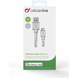 Kabel USB za mobitel APPLE iPhone CELLULARLINE bijeli 60cm