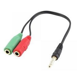 Kabel WHITE SHARK 3,5MM X2 F. 3PIN - 3,5MM M. 4PIN 0,2M