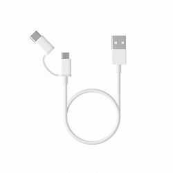 Kabel XIAOMI Mi Mi 2-in-1 USB (Micro USB to Type C) 30cm bijeli