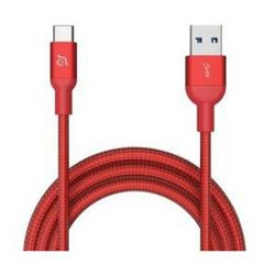 Kabel za mobitel ADAM M100, Type-C na USB-A, 1M, pleteni crveni