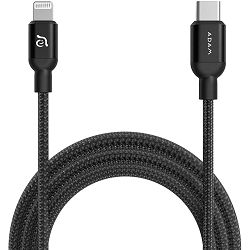 Kabel za mobitel ADAM PEAK II C120B USB-C to Lightning 120cm, pleteni crni
