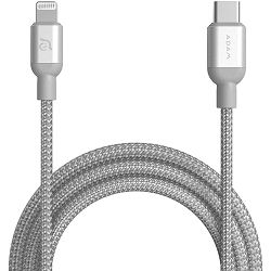 Kabel za mobitel ADAM PEAK II C120B USB-C to Lightning 120cm, pleteni srebrni