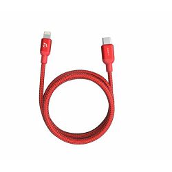 Kabel za mobitel ADAM PEAK II C120B USB-C to Lightning 120cm, pleteni crveni