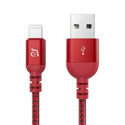Kabel za mobitel ADAM PEAK III 120B USB-A to Lightning 120cm, pleteni crveni