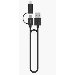 Kabel za mobitel CYGNETT lightning + micro USB. 1.0m crni