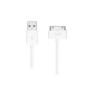 Kabel za mobitel iPhone MOSHI USB - 30-pin 0.9m bijeli