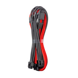 Kabel za napajanje PCI-e CABLEMOD, C-Series PRO ModMesh 12VHPWR za Corsair (60cm, crvena/ugljen)