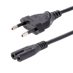 Kabel za napajanje prijenosnog računala STARTECH.COM od 2m (EU utikač na C7, 2.5A 250V, 18AWG, zamjenski AC kabel za prijenosno računalo, printer)