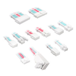 Kabel za produženje Kolink Core Pro, Braided Cable Extension Kit 12V-2x6 Type 2 (Brilliant White/Neon Blue/Pure Pink)
