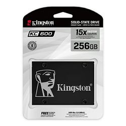 SSD disk KINGSTON KC600, R550/W500,256GB, 7mm, 2.5"