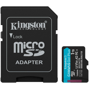 Kingston 1TB microSDXC Canvas Go Plus Gen4 200MB/s A2 U3 V30 Card + Adapter