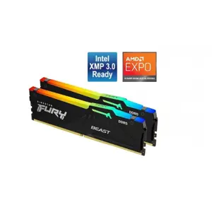 Kingston Fury Beast RGB 32GB Kit (2x16GB) DDR5-6000 DIMM CL30, 1.4V