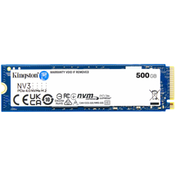 Kingston SSD 500GB NV3 M.2 2280 PCIe 4.0 NVMe SSD , EAN: 740617344806
