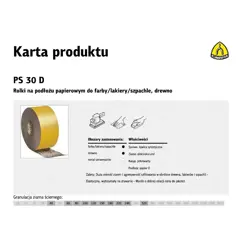 Klingspor rola s papirnom podlogom PS30D 115mm gr.180 (50mb) (širina 115mm, granulacija 180, dužina 50m)