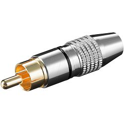 Konektor RCA M crni metalni