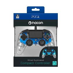 Kontroler Bigben PS4 Nacon Compact Light prozirno-plavi