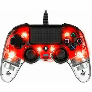 Kontroler PLAYSTATION 4 NACON Compact Light žični prozirno-crveni (PC kompatibilan)