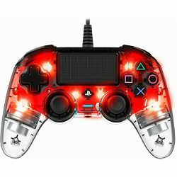Kontroler PLAYSTATION 4 NACON Compact Light žični prozirno-crveni (PC kompatibilan)