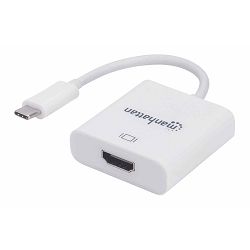 Konverter MANHATTAN USB-C na HDMI bijeli
