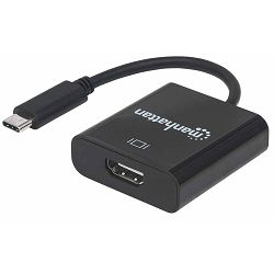 Konverter MANHATTAN USB-C na HDMI crni