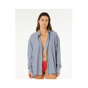 Koszula damska RIP CURL Beach Days Pinstripe Shirt niebieska - S