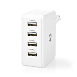 kucni-punjac-nedis-wchau481awt-4x-usb-a-bijeli-32436-9150045124.webp