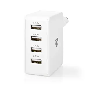 kucni-punjac-nedis-wchau481awt-4x-usb-a-bijeli-52002-9150045124.webp