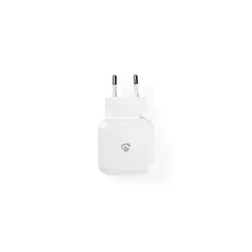 Kućni punjač NEDIS WCHAU484AWT, 24W, 2x USB-A, bijeli