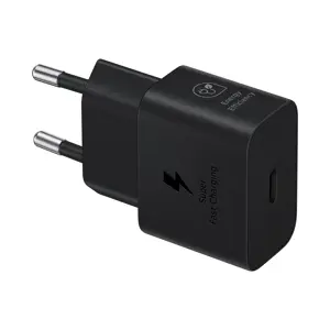 Kućni punjač SAMSUNG, EP-T2510XBEGEU, 25W, 1xUSB-C, Kabel USB-C crna