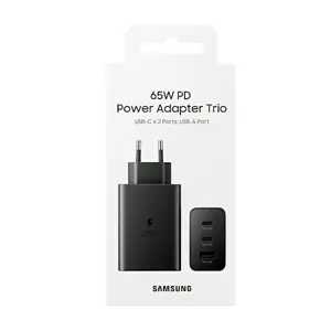 Kućni punjač SAMSUNG EP-T6530NBE,PD 65W,Trio (USB-C x2,USB-A)