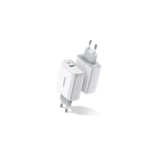 Kućni punjač UGREEN, 38W, USB-A+USB-C, bijeli