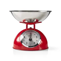 Kuhinjska vaga NEDIS KASC110RD, 5kg/25g, retro, crvena