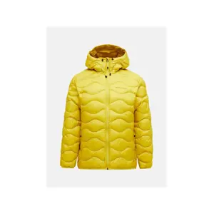 Kurtka puchowa mÄ™ska PEAK PERFORMANCE M Helium Down Hood Jacket kolor ĹĽĂłĹ‚ty - L