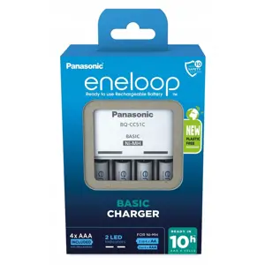 ŁADOWARKA PANASONIC BASIC + 4x AAA ENELOOP 800 mAh