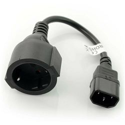 Naponski kabel LANBERG CA-C14E-10CC-0018-BK (C14 utor) crna