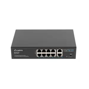 Lanberg RSFE-8P-2GE-120 network switch Unmanaged Gigabit Ethernet (10/100/1000) Power over Ethernet (PoE) 1U Black