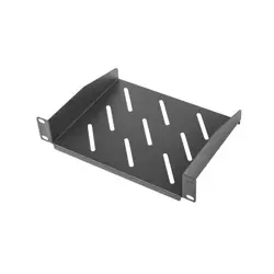 Lanberg shelf for 10" cabinets (1U, 254x180mm, grey)