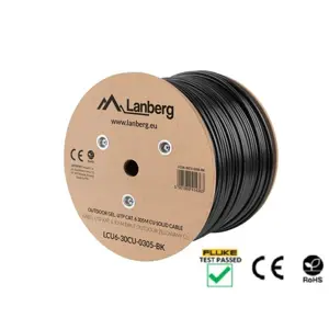 Lanberg Verlegekabel Outdoor Gel Cat. 6 UTP 305m Kup. schw.