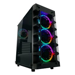 Kučište LC-POWER 709B Solar system (RGB, bez napajanja) crna