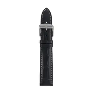 Leather strap black Zeppelin, 20 mm