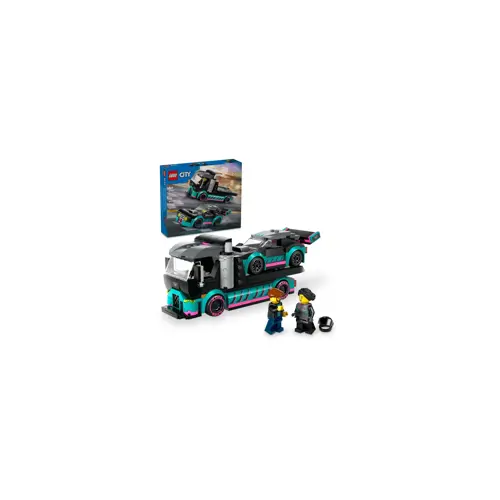 Igračka LEGO Trkaći auto i kamion za prijevoz auta LEGO CITY 60406