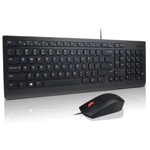 Lenovo Essential Wired Combo Black US Euro keyboard Mouse included Universal USB