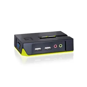 LevelOne 2-Port USB VGA KVM Switch, audio support