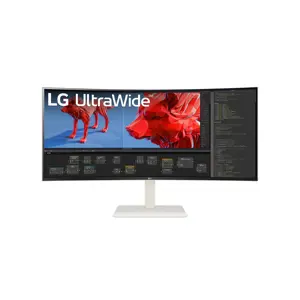 LG 38BR85QC-W computer monitor 96.5 cm (38") 3840 x 1600 pixels UltraWide Quad HD+ LCD White