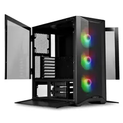 Kućište za računalo LIAN LI LANCOOL II Mesh C RGB Midi-Tower (crna, RGB rasvjeta, midi-tower veličina)
