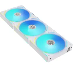 Lian Li UNI FAN AL120 V2 ARGB PWM Fan, Triple Pack with Controller - 120mm, white