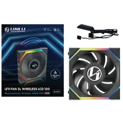 Lian Li UNI FAN SL Wireless LCD Fan, ARGB, PWM - 120 mm, black