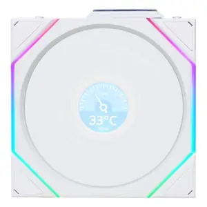 Lian Li UNI FAN TL Wireless LCD Fan, ARGB, PWM - Reverse Blade, 120 mm, white